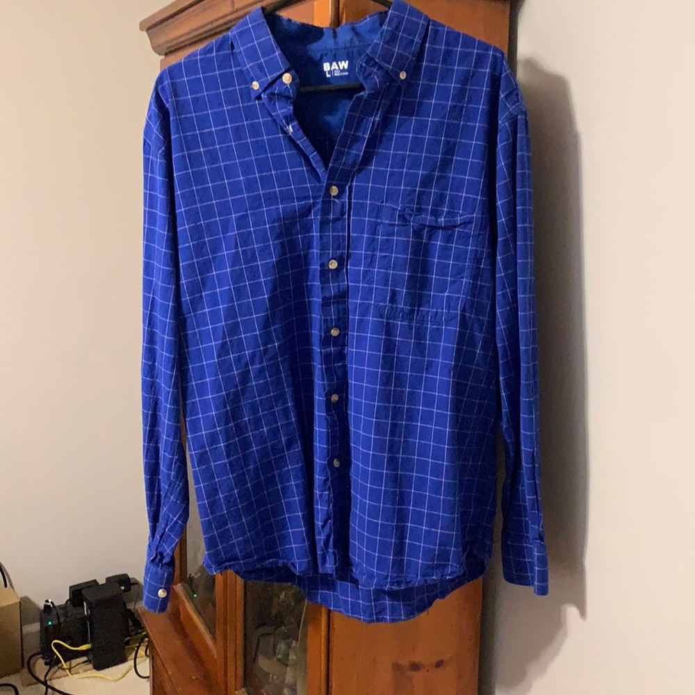 BAW- button down beautiful blue long sleeve